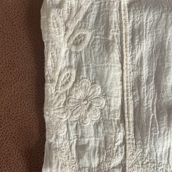 Beautiful Vintage Embroidered 100% Cotton Top unbranded L - Picture 6 of 11